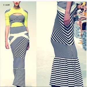 Nuvula mermaid striped skirt with harness belt.
